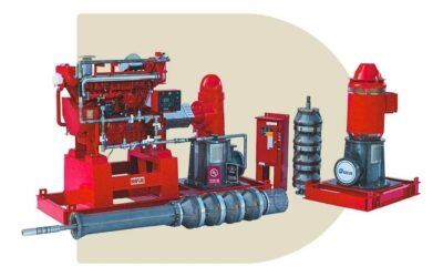Sistema de bombeo de turbina vertical contra incendios